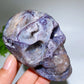 3.0"-3.8" Purple Sphelarite Skull Carving Healing Crystal Bulk Wholesale