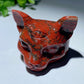 1.8" Mixed Crystal Cat Head Carvings Bulk Wholesale