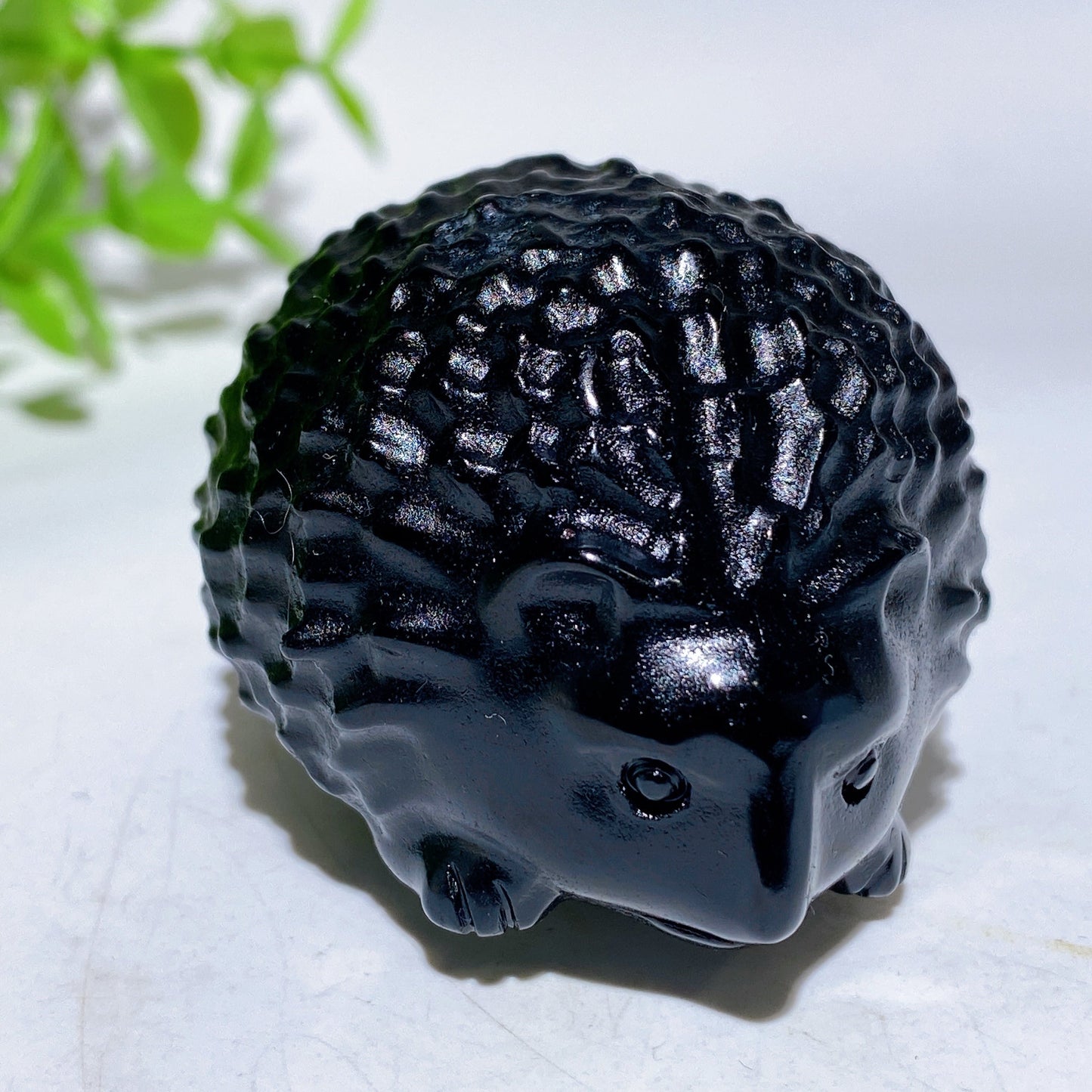 2.1" Opalite Rose Quartz Black Obsidian Hedgehog Carving Crystal Healing Bulk Wholesale