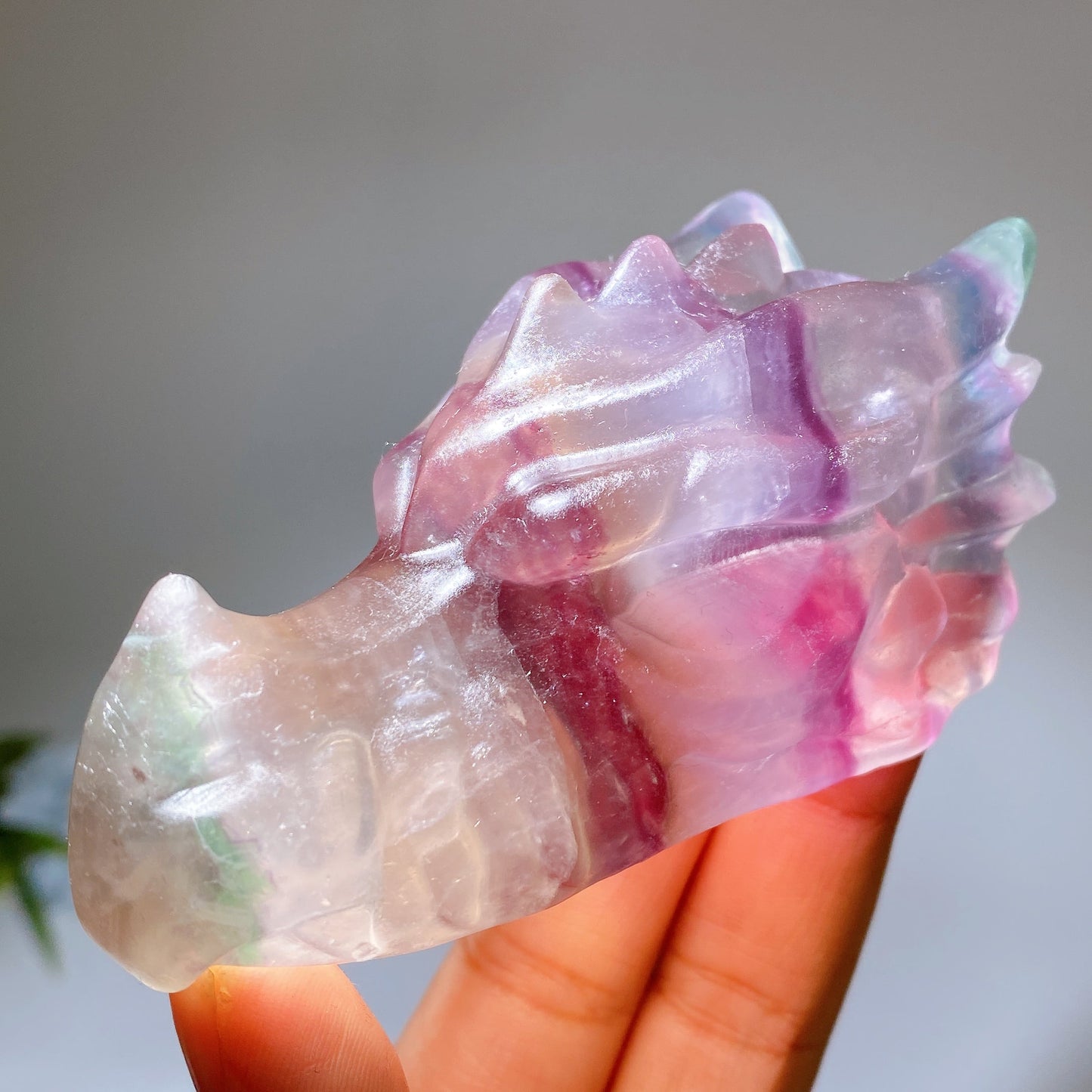 3.2"-3.5" Fluorite Dragon Head Carving Bulk Wholesale