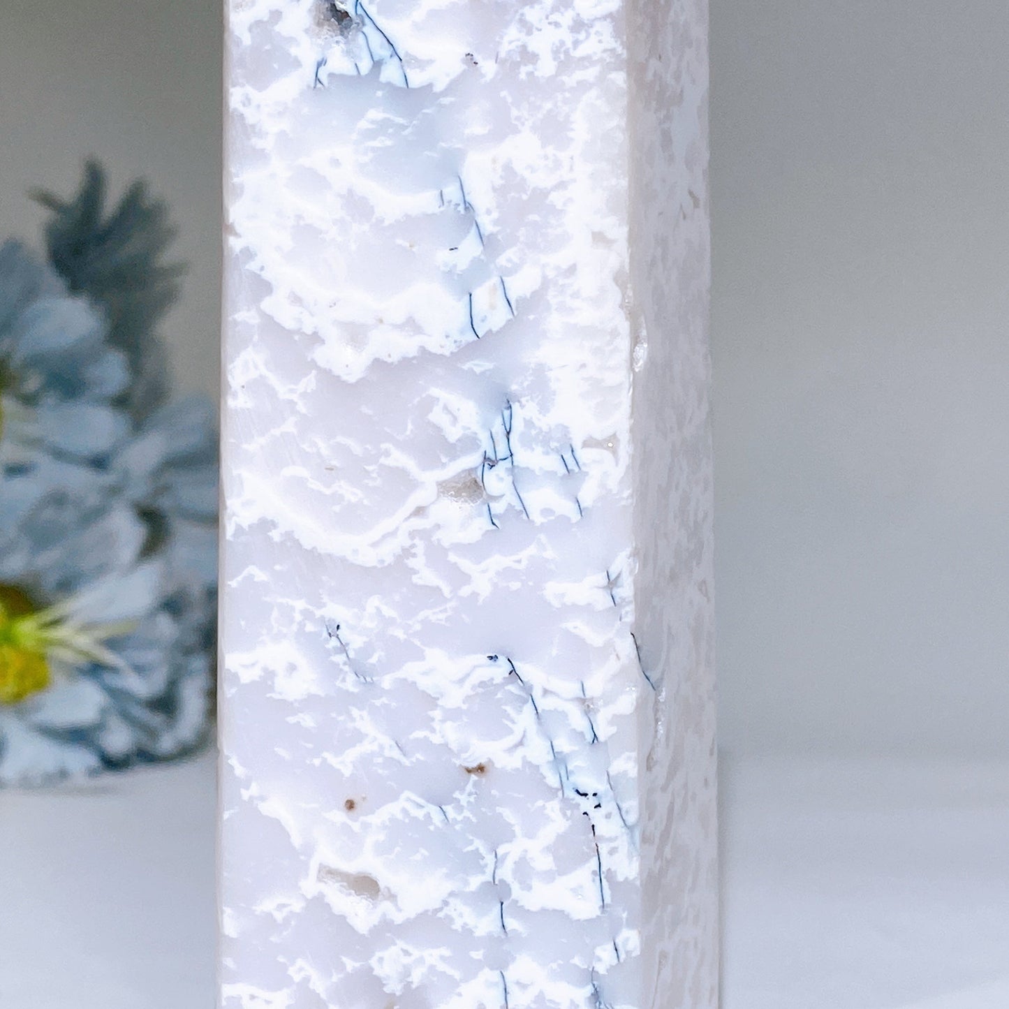 18-30cm White Druzy Dendritic Agate Tower Crystal Healing Bulk Wholesale