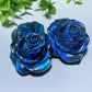 1.5" Labradorite Rose Flower Carvings Bulk Wholesale