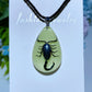 Adjustable Luminous Drop Shape Necklace with Insect Crystal Healing Bulk Wholesale