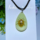 Adjustable Luminous Drop Shape Necklace with Insect Crystal Healing Bulk Wholesale