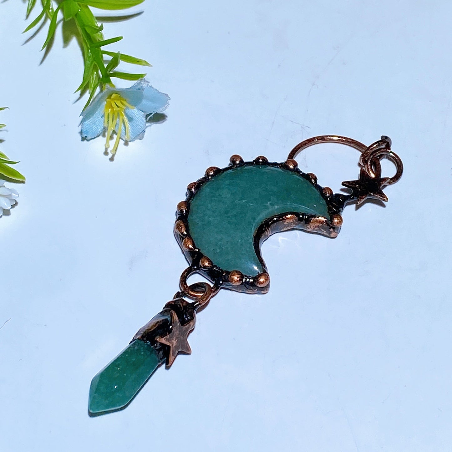 Crystal Moon Shape Pendant Crystal Healing Bulk Wholesale