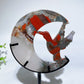 Crystal Hummingbird on Moon Carving with Stand Free Form Crystal Healing Bulk Wholesale