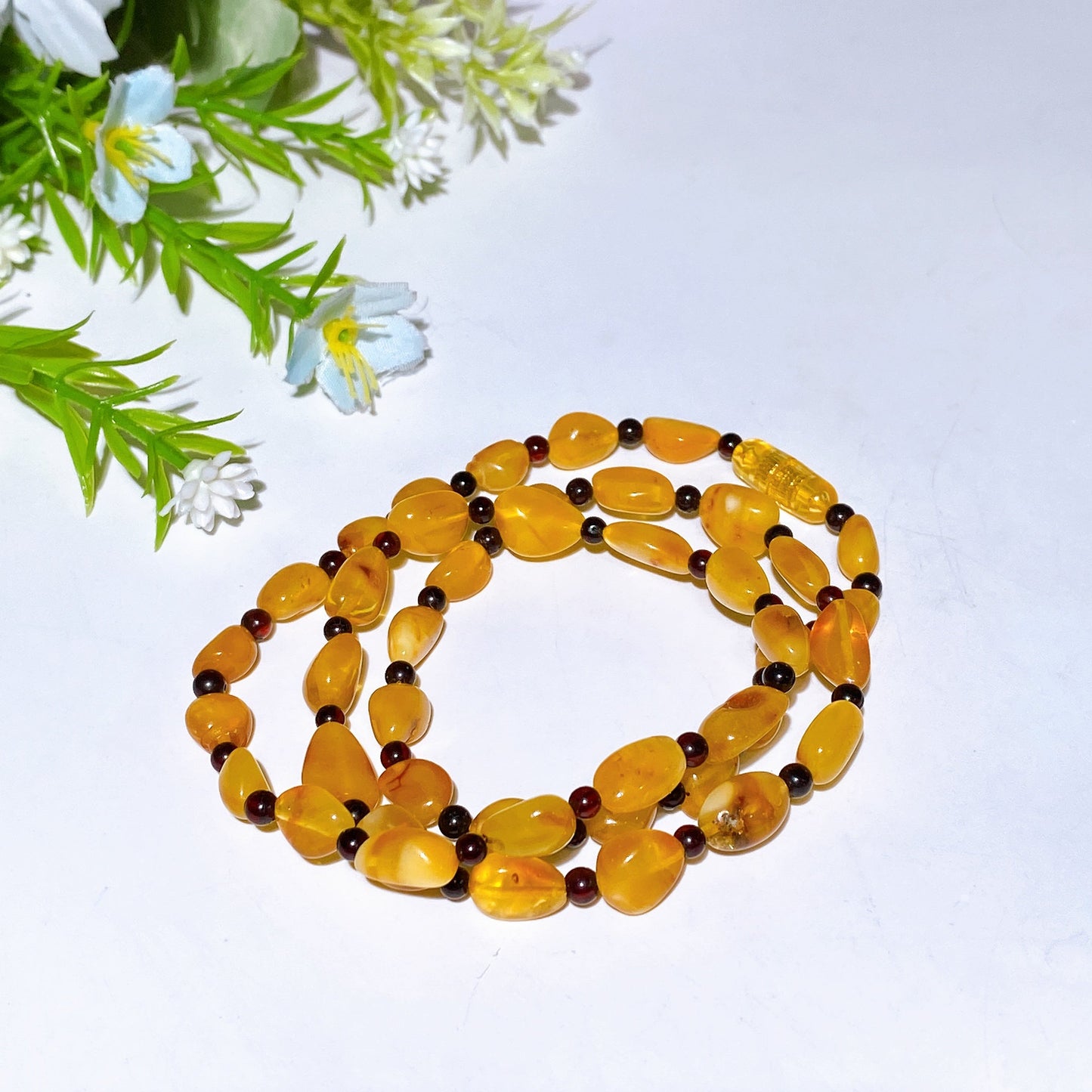 55-60cm Amber Chips Necklace Crystal Healing Bulk Wholesale