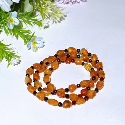 55-60cm Amber Chips Necklace Crystal Healing Bulk Wholesale