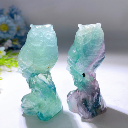 2.3" Crystal Owl Carving Crystal Healing Bulk Wholesale