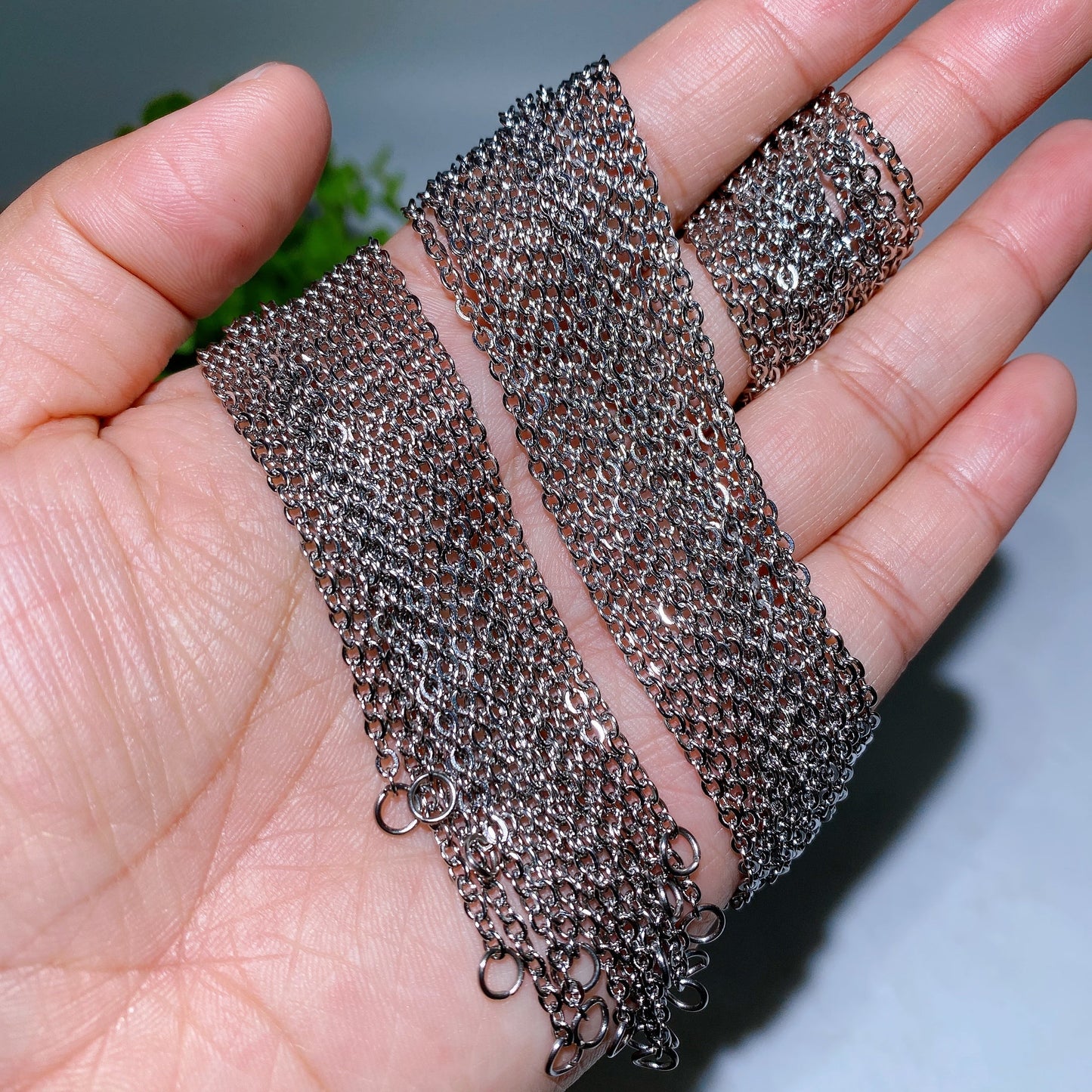 45cm 50cm 60cm Stainless Steel Necklace Crystal Healing Bulk Wholesale