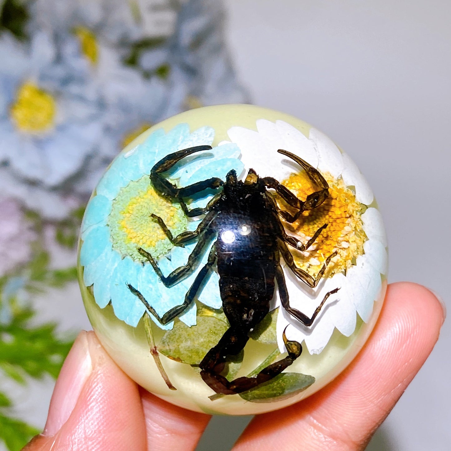 45mm Luminous Resin with Insect Free Form Crystal Healing Bulk Wholesale