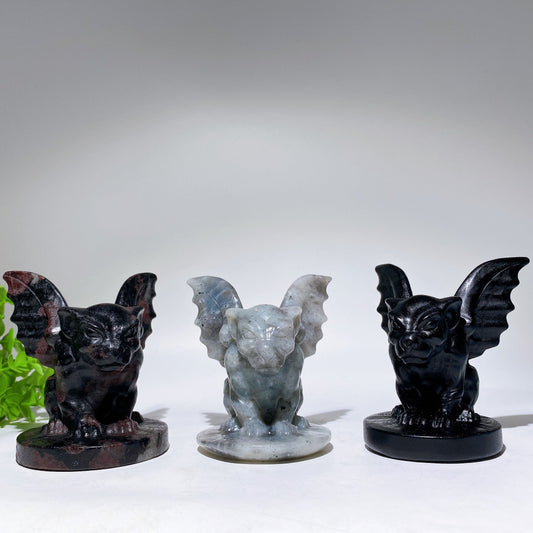 3.8" Crystal Gargoyle Carving Crystal Healing Bulk Wholesale