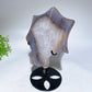 4.4" Druzy Agate Spider Web Carving with Stand Crystal Healing Bulk Wholesale