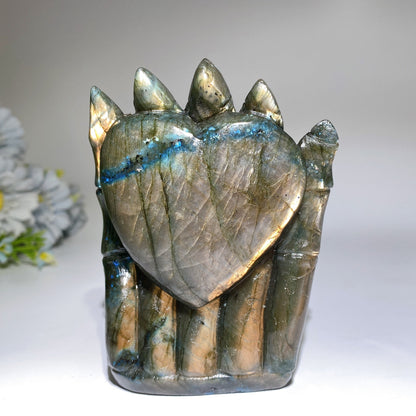 Unique Skeleton Hand with Heart Carving Crystal Healing Bulk Wholesale
