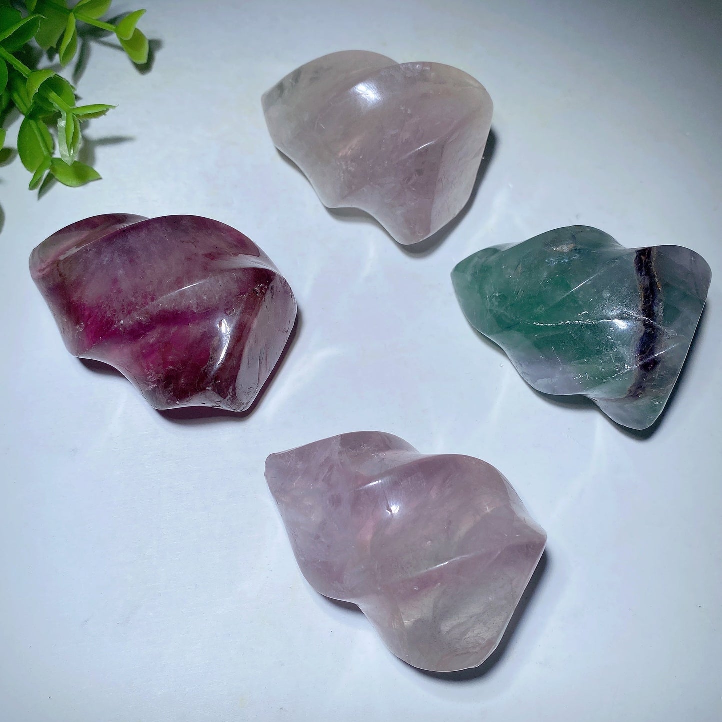 2.35" Fluorite Flame Carvings Bulk Wholesale