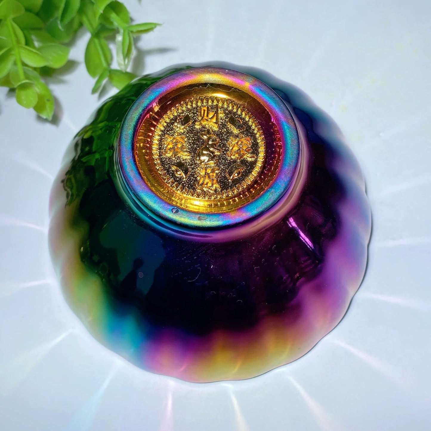 3.7" Aura Dark Rainbow Ceramic Bowl Bulk Wholesale