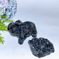 3.8"-4.5" Larvikite Elephant Jin Chan Carving Crystal Healing Bulk Wholesale