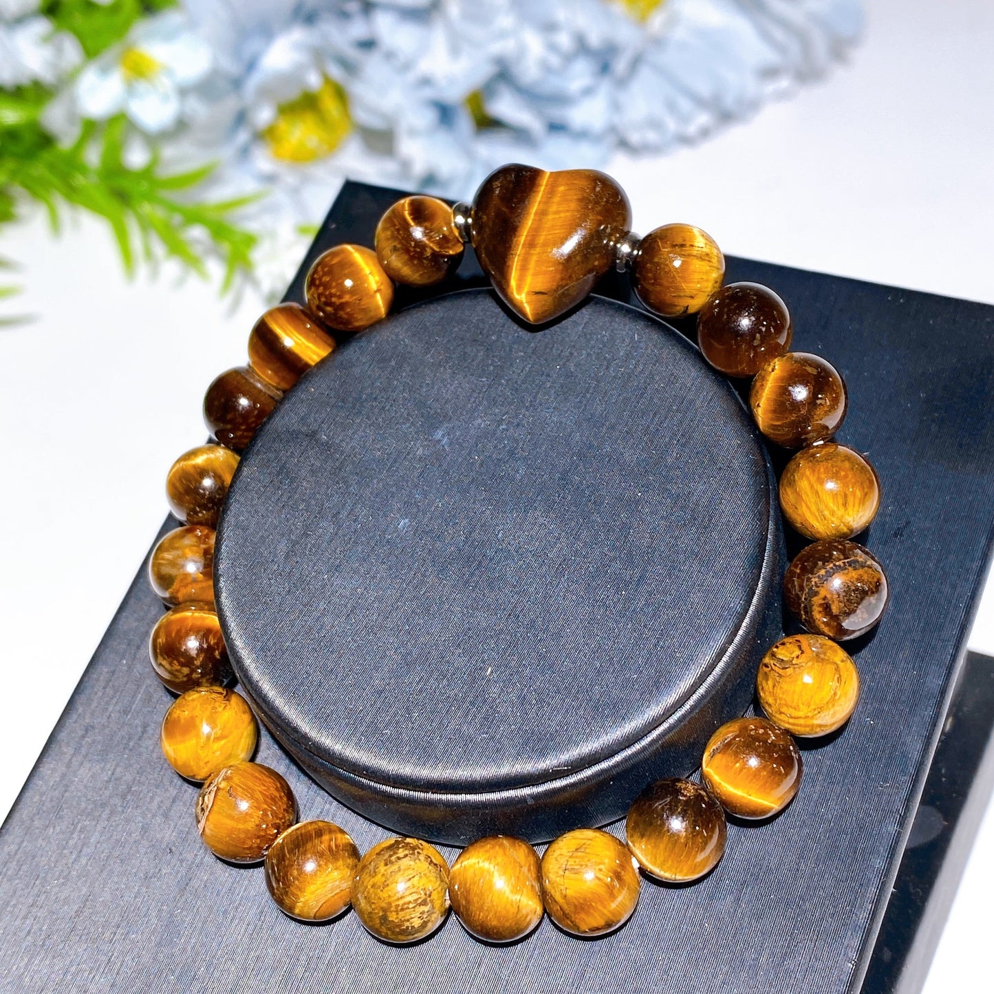 8mm Crystal Bracelet with Heart Crystal Healing Bulk Wholesale