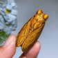 1.8" Yellow Tiger's Eye Cicada Carving Crystal Healing Bulk Wholesale