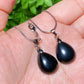 Schungite Drop Shape with Silver Metal Chain Necklace Crystal Healing Bulk Wholesale