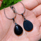 Schungite Drop Shape with Silver Metal Chain Necklace Crystal Healing Bulk Wholesale