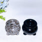 2.4" Black Obsidian Yooperlite Pot Carving Crystal Healing Bulk Wholesale