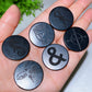 30mm Schungite Round Slab with Double Sides Tape Crystal Healing Bulk Wholesale