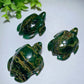 2.1" Emeral Turtle Carvings Bulk Wholesale