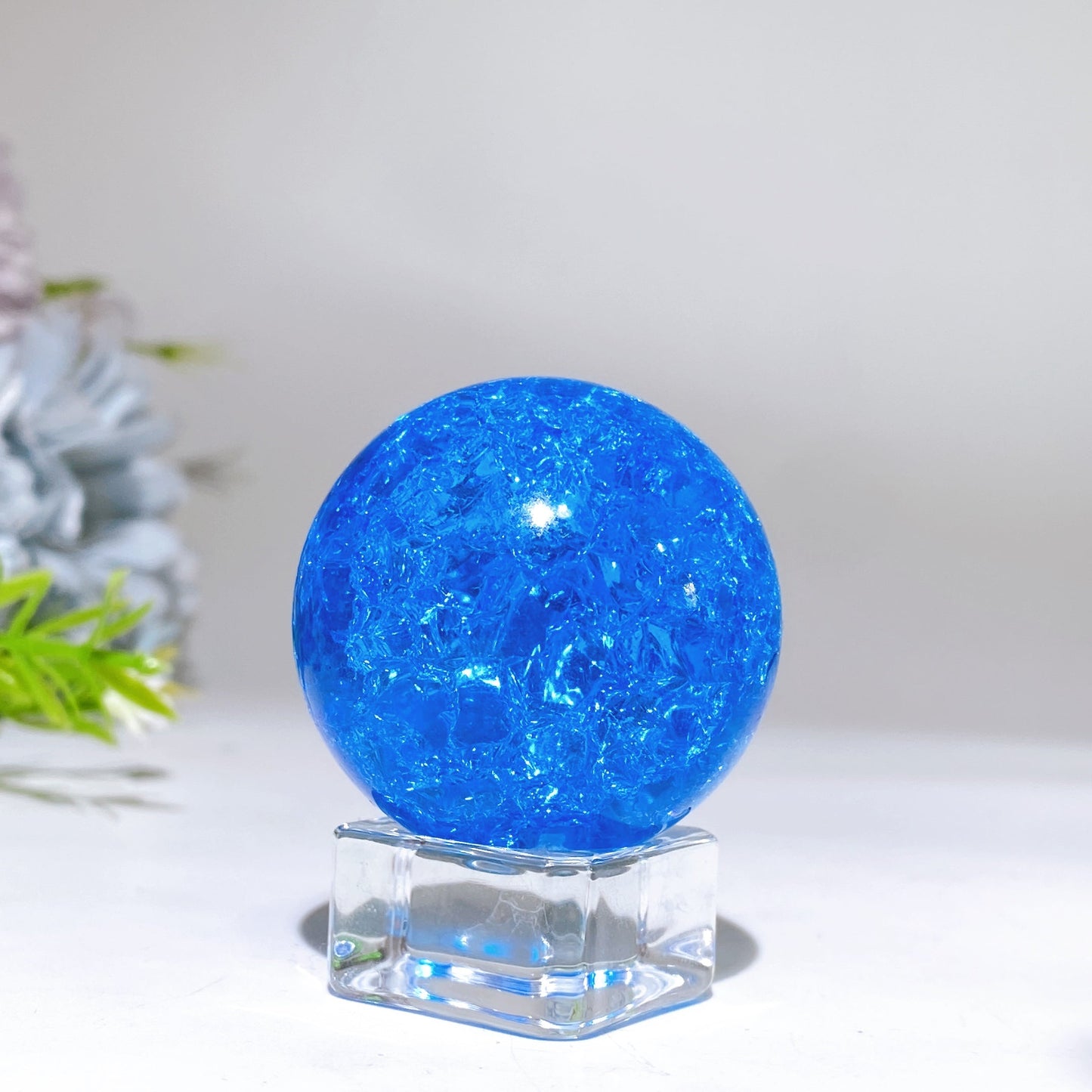 4cm Crack Crystal Glass Sphere Crystal Healing Bulk Wholesale