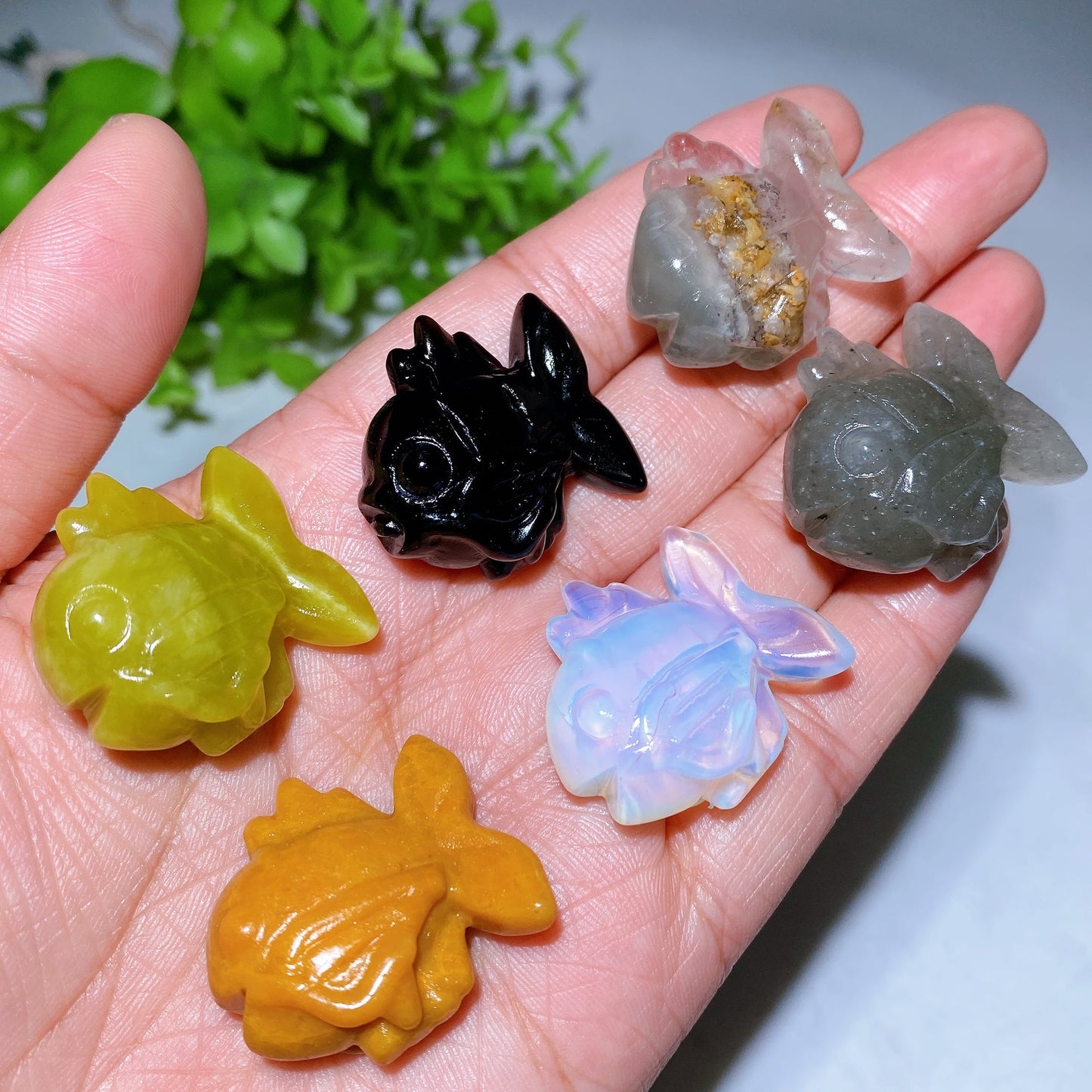 1.1" Crystal Fish Carving Crystal Healing Bulk Wholesale