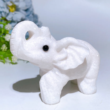 3.6"-3.9" White Jade Carving Crystal Healing Bulk Wholesale