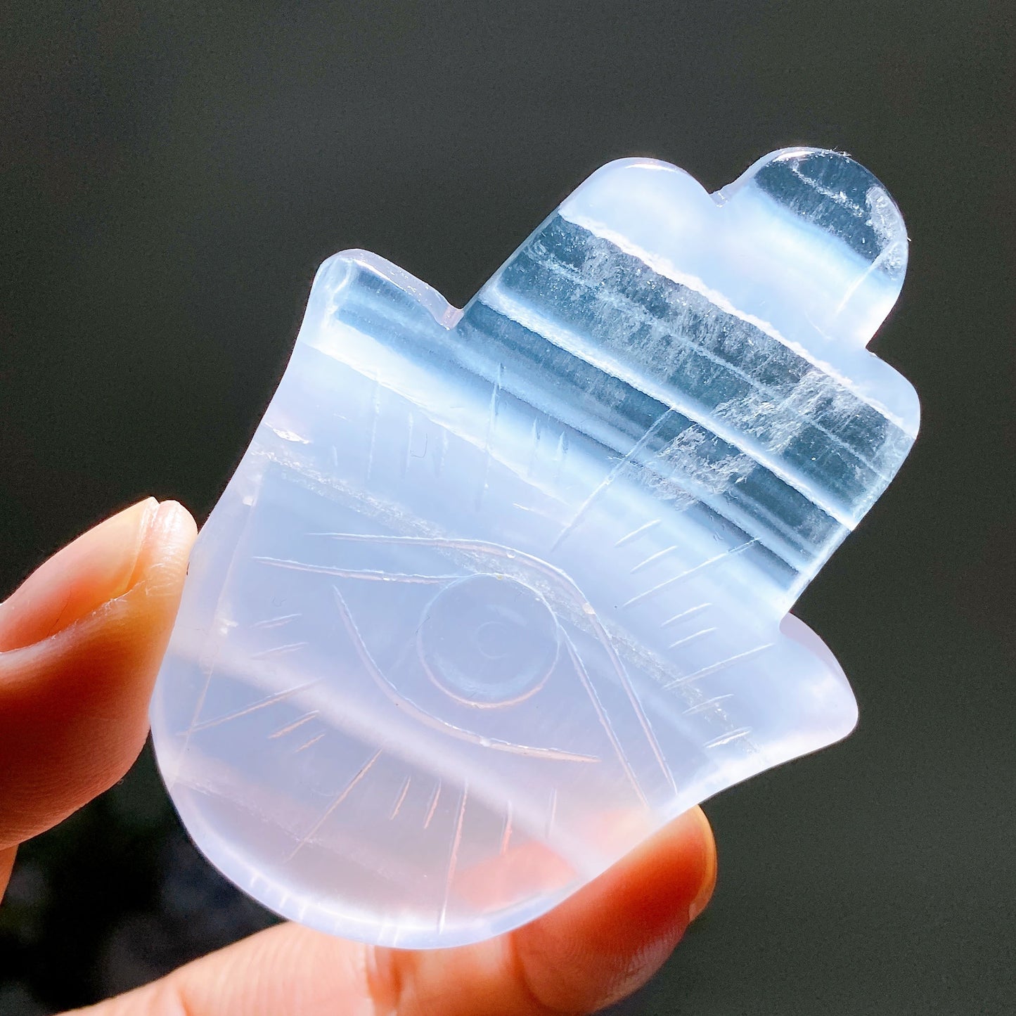 2.9" Crystal Hand with Horu's Eye Crystal Healing Bulk Wholesale