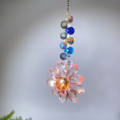 32cm Glass Sunflower Suncatcher Crystal Healing Bulk Wholesale