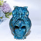 3.8" Labradorite Skull with Owl Carving Crystal Healing Bulk Wholesale