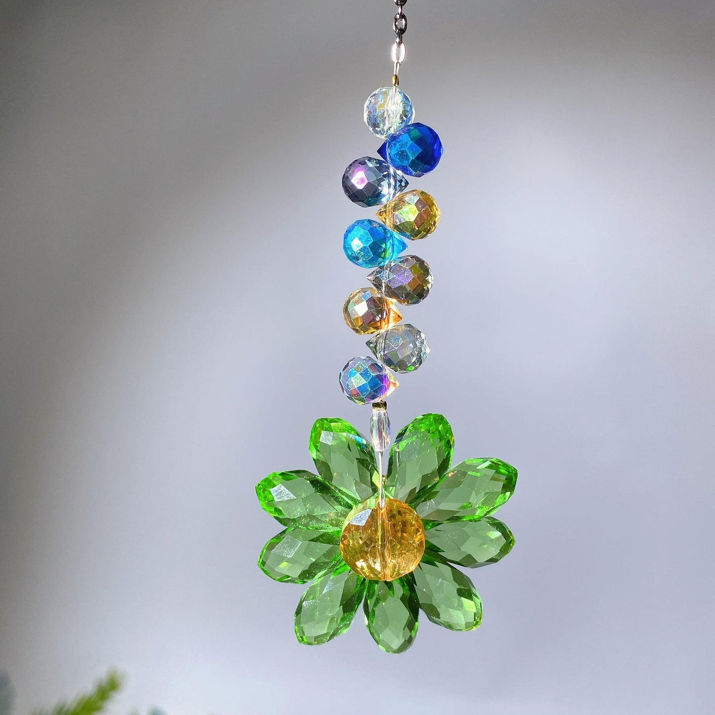 32cm Glass Sunflower Suncatcher Crystal Healing Bulk Wholesale