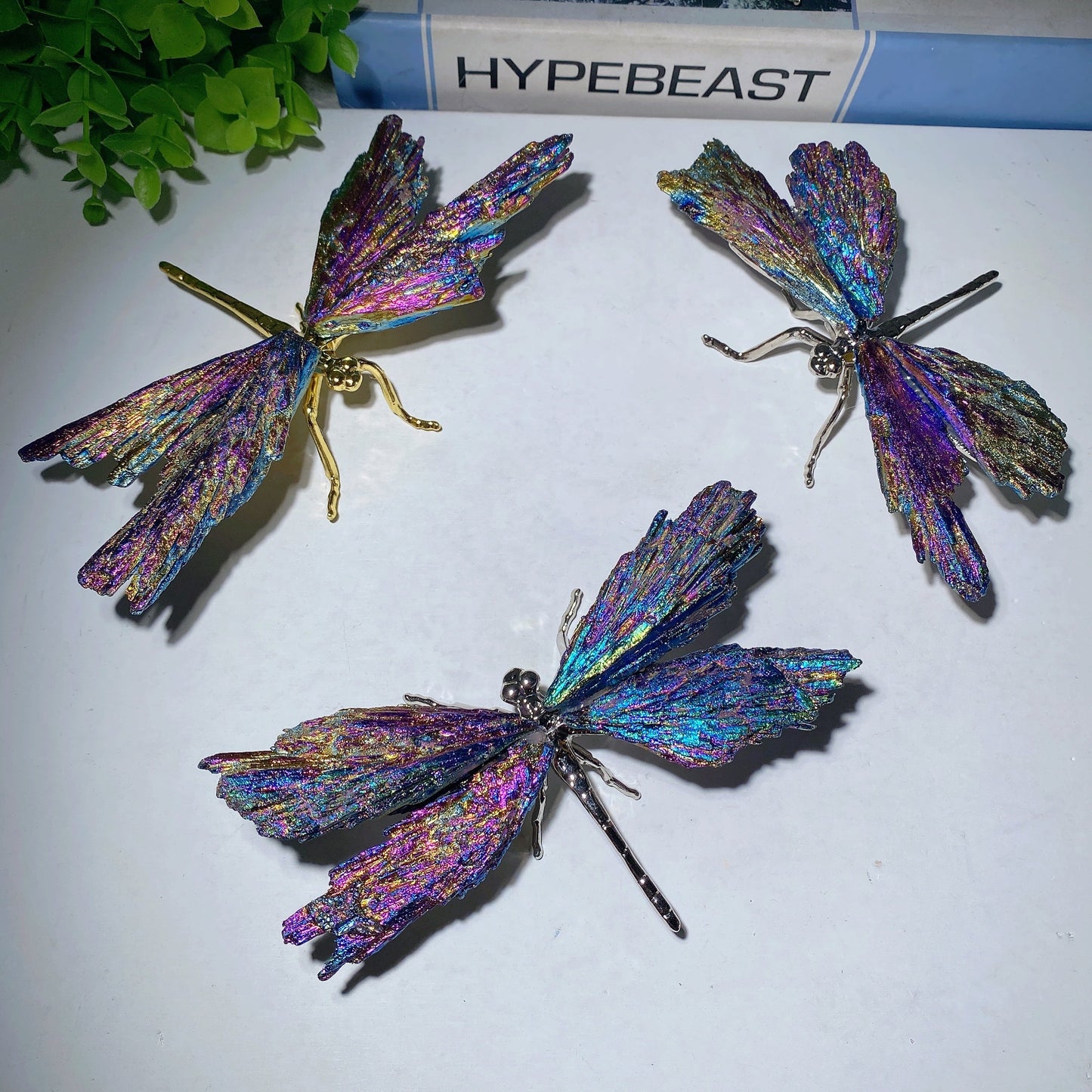 5.2" Aura Kyanite Dragonfly Free Form Bulk Wholesale