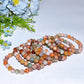 8mm Colorful Coral Jade Bracelet Crystal Healing Bulk Wholesale