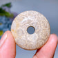 32mm Coral Jade Donut Pendant Crystal Healing Bulk Wholesale