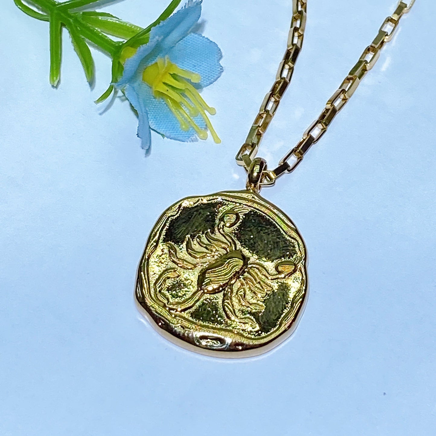 12 Constellations Golden Color Necklace Crystal Healing Bulk Wholesale