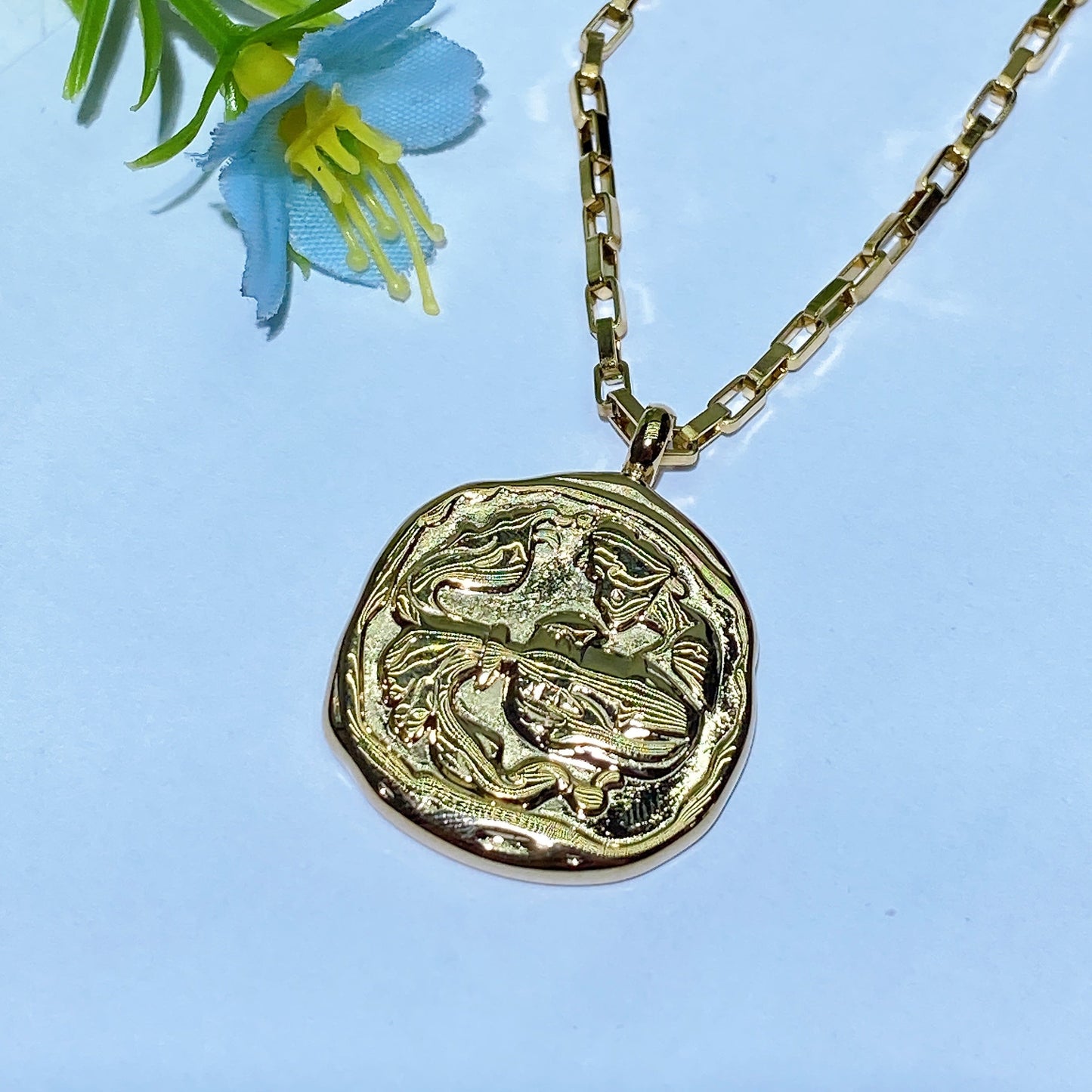 12 Constellations Golden Color Necklace Crystal Healing Bulk Wholesale