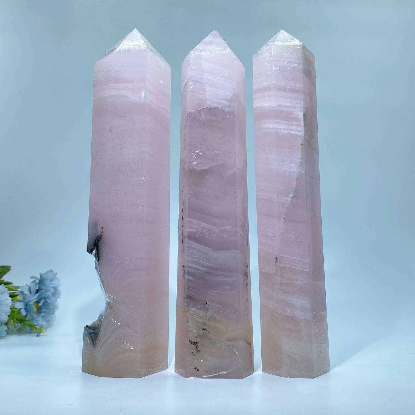 28-35cm Pink Calcite Tower Crystal Healing Bulk Wholesale