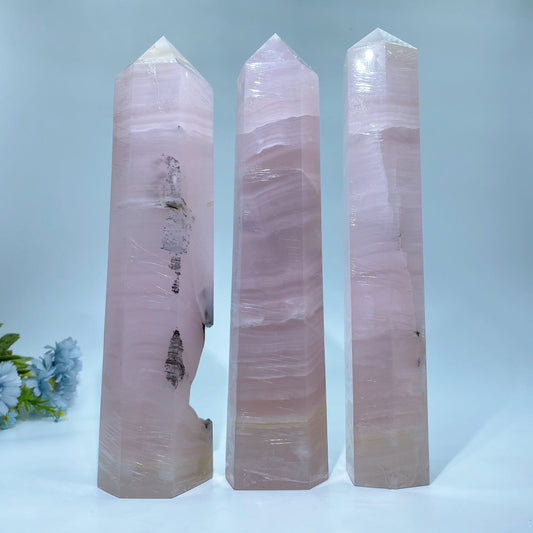 28-35cm Pink Calcite Tower Crystal Healing Bulk Wholesale