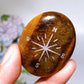 1.9" Crystal Palm with Compass Printing Crystal Healing Bulk Wholesale