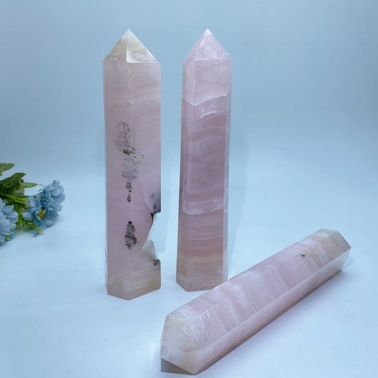 28-35cm Pink Calcite Tower Crystal Healing Bulk Wholesale