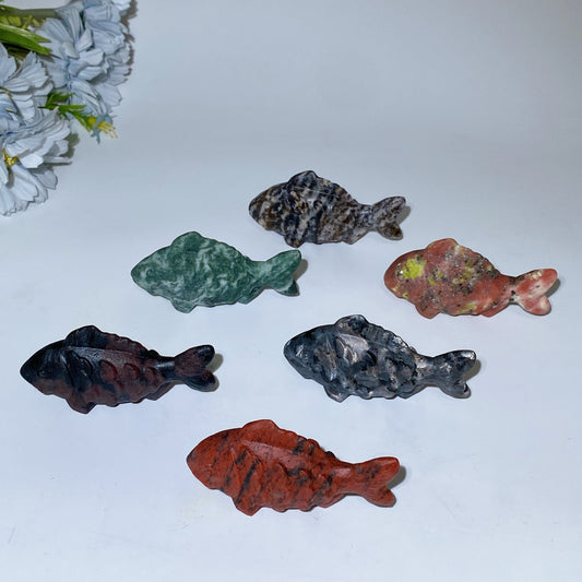 3.1" Crystal Fish Carving Crystal Healing Bulk Wholesale