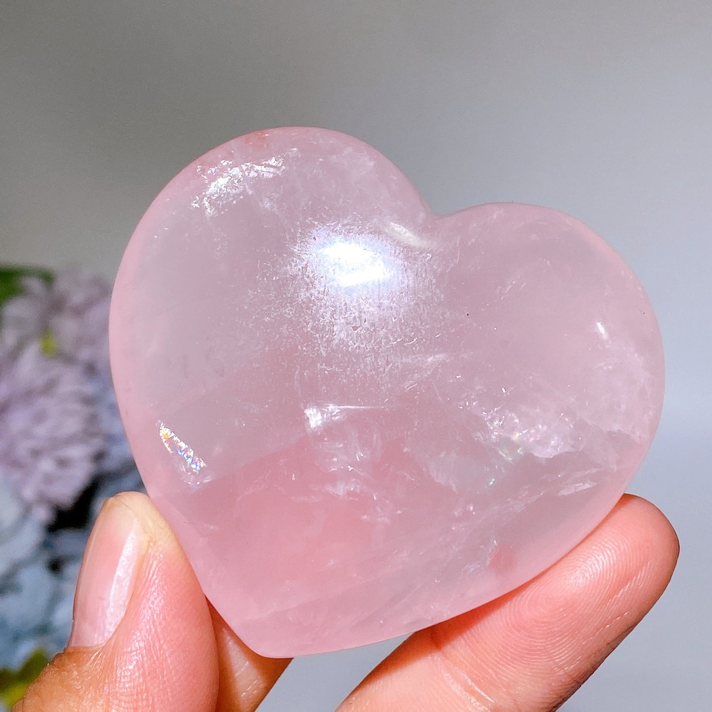 2.0"-2.3" Rose Quartz Heart Carving Crystal Healing Bulk Wholesale