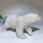 26cm White Jade Polar Bear Carving Crystal Healing Bulk Wholesale