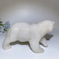 26cm White Jade Polar Bear Carving Crystal Healing Bulk Wholesale