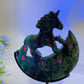 Crystal Unicorn on Moon Carving with Stand Crystal Healing Bulk Wholesale