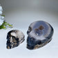 2.4"-3.5" Volcanic Agate UV Reactive Skull Carving Crystal Healing Bulk Wholesale